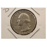 1964-D Washington Silver Quarter