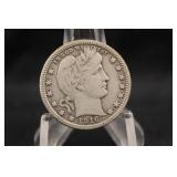 1916-D Barber Silver Quarter