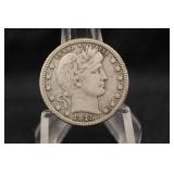 1915-D Barber Silver Quarter