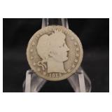 1913-P Barber Silver Quarter