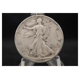 1945-D Walking Liberty Silver Half Dollar