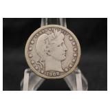 1908-O Barber Silver Quarter