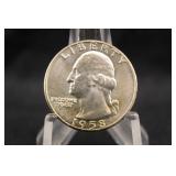 1958-D Uncirculated Washington Silver Quarter