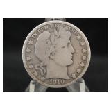1910-S Barber Silver Half Dollar