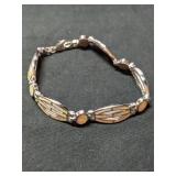 .925 Silver Created Opal Bracelet   19.8g