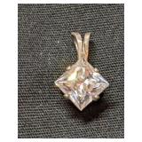.925 Silver CZ Pendant  .7g