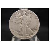 1942-D Walking Liberty Silver Half Dollar