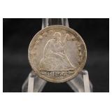 1854 w/Arrows Seated Liberty Silver Quarter
