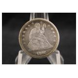 1876 Seated Liberty Silver Quarter