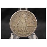 1907 U.S. Filipina Silver Fifty Cent Coin