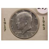 J.F.K. 1964 Silver Half Dollar