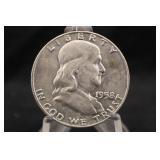 1958-D Uncirculated Franklin Silver Half Dollar
