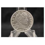 1914-D Barber Silver Quarter *Excellent