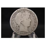 1907-O Barber Silver Half Dollar