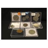 Lot of 8 Mixed Foreign Coins See Photo