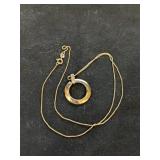 . 925 Silver/GF Chain and Pendant  18"   3.6g