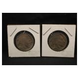 Lot of 2 Buffalo Nickels