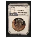 1974-S Certified Eisenhower Silver Proof Dollar