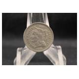 1865 3 Cent Nickel Coin