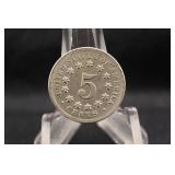 1868 Shield Nickel Coin