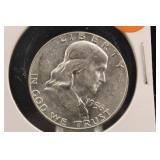 1956-P Uncirculated Franklin Silver Half Dollar
