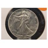1937 Walking Liberty Silver Half Dollar