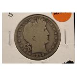 1899-S Barber Silver Half Dollar