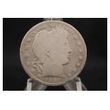 1892-P Barber Silver Quarter Half Dollar