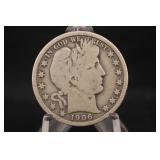 1906-D Barber Silver Half Dollar