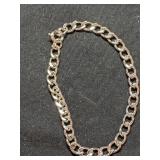 Sterling 7" Chain Bracelet  8.3g