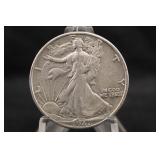 1942-D Walking Liberty Silver Half Dollar
