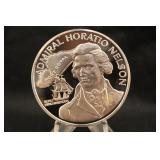 1976 Jamaica $10 Admiral Horatio Nelson Silver