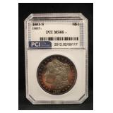 1881-S Certified Toned Morgan Silver Dollar