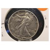 1939-S Walking Liberty Silver Half Dollar