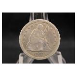 1857 Seated Liberty Silver Quarter