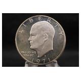1971-S Proof Cameo Eisenhower Silver Dollar