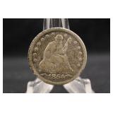 1854 Seated Liberty Silver Quarter