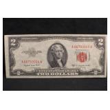 1953-B Uncirculated $2 Red Seal Bank Note