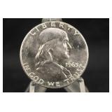 1963-P Uncirculated Franklin Silver Half Dollar