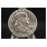 1963-P Uncirculated Franklin Silver Half Dollar