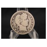 1915 Barber Silver Quarter