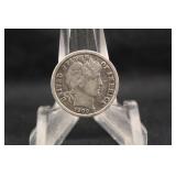 1909-S Barber Silver Dime