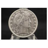 1910-S Barber Silver Half Dollar