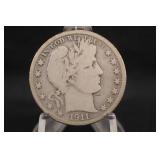 1911-D Barber Silver Half Dollar 695,080