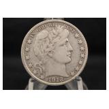 1913-S Barber Silver Half Dollar *Semi Key Date