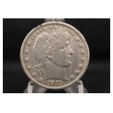 1913-P Barber Silver Half Dollar
