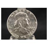 1963 Uncirculated Franklin Silver Half Dollar