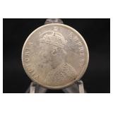 1877 India One Rupee Silver Coin
