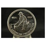 1984 1oz .999 Silver Engelhard Prospector