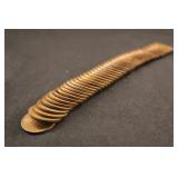Roll of 39 1929-D Wheat Cents G/VF